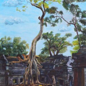 Ta Prohm Temple, Cambodia | 76cmx61cm | Oil on Canvas | 2020