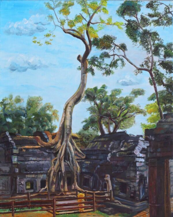 Ta Prohm Temple, Cambodia | 76cmx61cm | Oil on Canvas | 2020