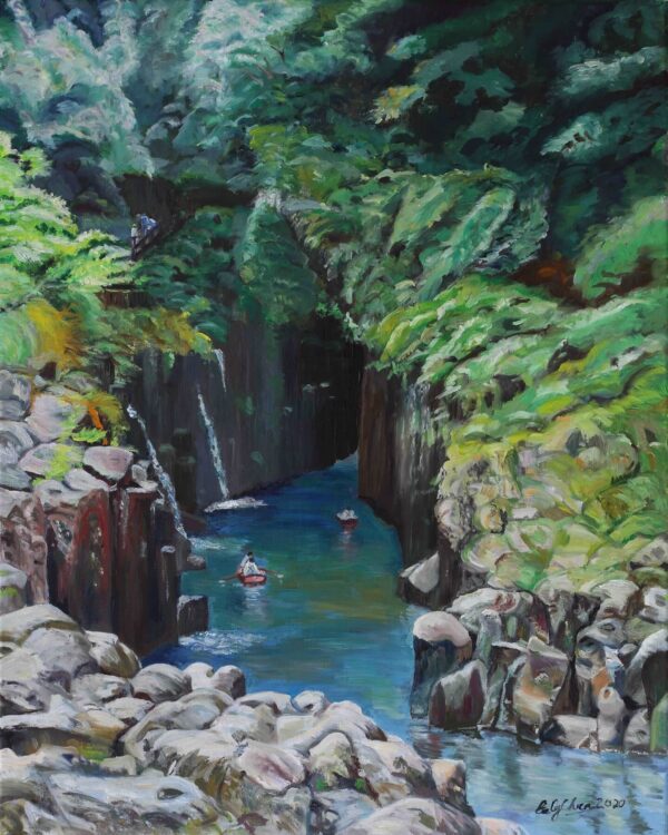 Takachiho Gorge 2 Kyshu 76x61cm Oil on Canvas 2019